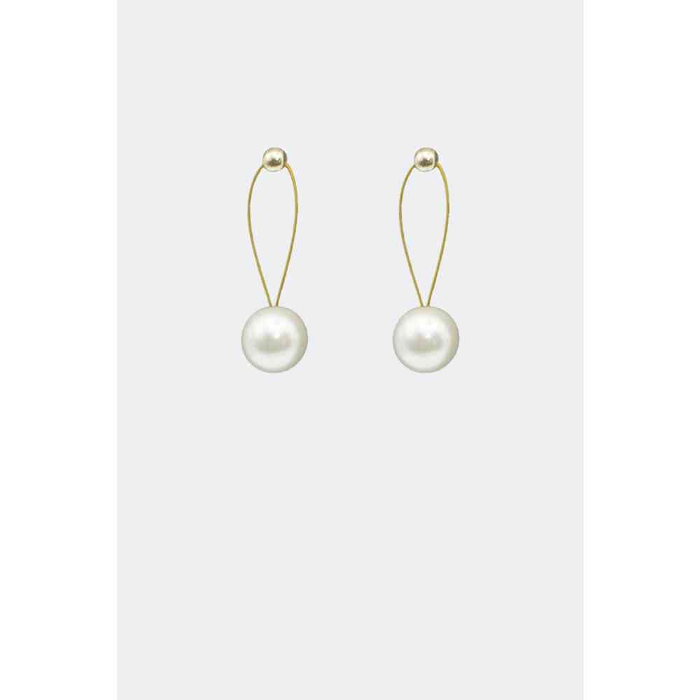 Voodoo Vixen - Pearl Drop Des boucles d'oreilles - Couleur or